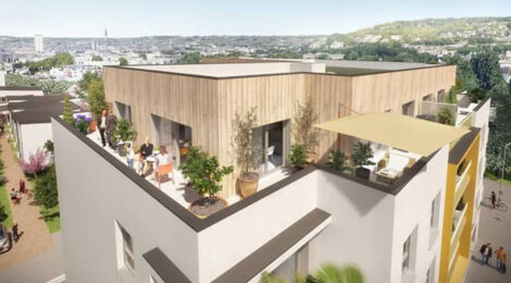 Programme immobilier neuf Le Jardin d'Adélaïde - Sotteville-lès-Rouen : appartements neufs à 750 m de la gare TER, verger partagé (76300) - Référence : 15656