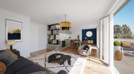 Programme immobilier neuf Les Terrasses du Parc - Stains : Appartements T2–T4 avec loggias, parking souterrain et proximité parc de la Courneuve (93240) - Référence : 14463