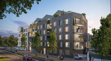 Programme immobilier neuf Les Terrasses du Parc - Stains : Appartements T2–T4 avec loggias, parking souterrain et proximité parc de la Courneuve (93240) - Référence : 14463