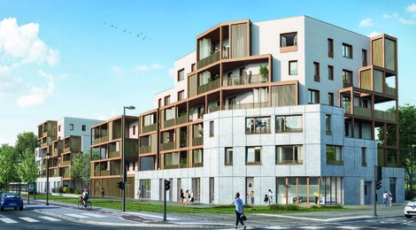 Programme immobilier neuf LE WOOD - Strasbourg : 59 appartements neufs T2–T5 à 200m du tramway C (67000) - Référence : 15739