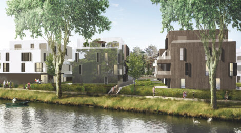Programme immobilier neuf Jardin D'O - Strasbourg : Appartements T2–T5 avec balcons, jardins et isolation renforcée dans le quartier de la Robertsau (67000) - Référence : 4995