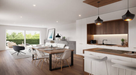 Programme immobilier neuf LES DUOS - LA DOLCE - Surbourg : Appartements T3 avec jardins, terrasses et garages en rez-de-jardin ou attique proche du centre-ville (67250) - Référence : 5830