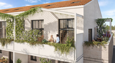 Programme immobilier neuf L'Admiral - TALENCE (33) - Appartements - Talence : Maisons T3–T5 avec tuiles canal, terrasses et proximité Tram B proche de Bordeaux (33400) - Référence : 14487