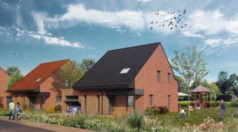 Programme immobilier neuf L'OREE DU BOIS - Templeuve-en-Pévèle : 56 maisons neuves T4–T5 à 10 min de la gare (59242) - Référence : 12303