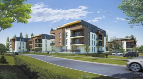 Programme immobilier neuf  - Terville : 16 appartements T3–T5 avec balcons, terrasses et piste cyclable près du centre (57180) - Référence : 17