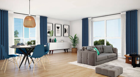 Programme immobilier neuf Les Bruyères - Thoiry : Appartements T2–T3 avec loggias, celliers et Prêt à Taux Zéro à 9 min du transilien N (78770) - Référence : 5719