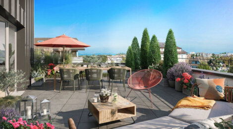 Programme immobilier neuf Les Jardins du Lac - Thonon-les-Bains : Appartements studio–T6 avec terrasses, thermostat et parking à 800 mètres du centre-ville (74200) - Référence : 14394