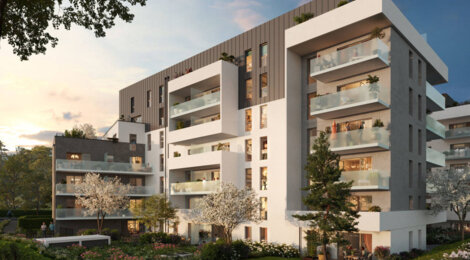 Programme immobilier neuf Les Jardins du Lac - Thonon-les-Bains : Appartements studio–T6 avec terrasses, thermostat et parking à 800 mètres du centre-ville (74200) - Référence : 14394