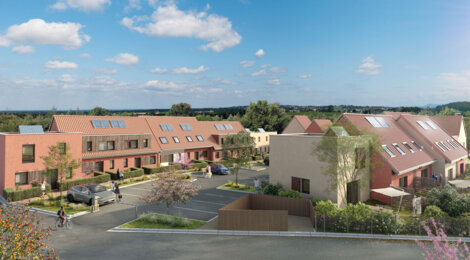 Programme immobilier neuf Molière - Thumeries : Maisons T3–T4 avec jardins privatifs, parking végétalisé et proximité centre-ville (59239) - Référence : 9842
