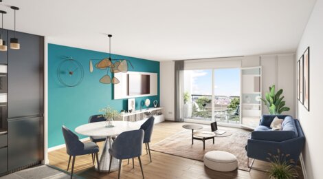 Programme immobilier neuf Ô TOULOUSE - Toulouse : appartements neufs du 2 au 4 pièces à 240 m du métro B (31000) - Référence : 14843