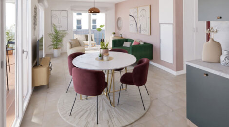 Programme immobilier neuf Terre Garonne - Toulouse : Appartements studio–T5 avec terrasses, parking et proximité Stadium TFC à 800 m des berges de Garonne (31000) - Référence : 14277