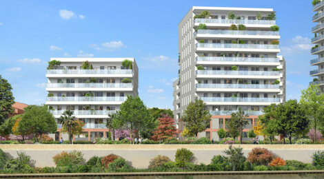 Programme immobilier neuf Terre Garonne - Toulouse : Appartements studio–T5 avec terrasses, parking et proximité Stadium TFC à 800 m des berges de Garonne (31000) - Référence : 14277