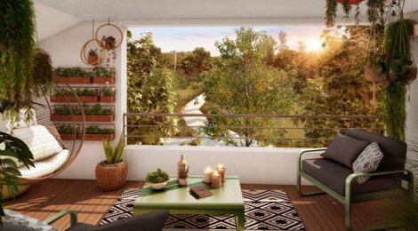 Programme immobilier neuf INSIDE PARK - Toulouse : Appartements T2–T3 avec jardins, terrasses et parkings face au parc des Argoulets (31000) - Référence : 14210
