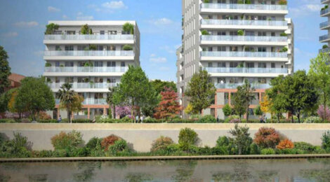 Programme immobilier neuf Terre Garonne 2 - Toulouse : Appartements T2–T5 avec balcons, loggias et vue sur la Garonne en face du fleuve (31000) - Référence : 16918