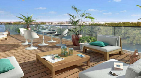 Programme immobilier neuf Terre Garonne 2 - Toulouse : Appartements T2–T5 avec balcons, loggias et vue sur la Garonne en face du fleuve (31000) - Référence : 16918