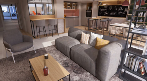 Programme immobilier neuf Prim'House Midi - Toulouse logements meublés proches centre ville et universités (31000) - Référence : 18098