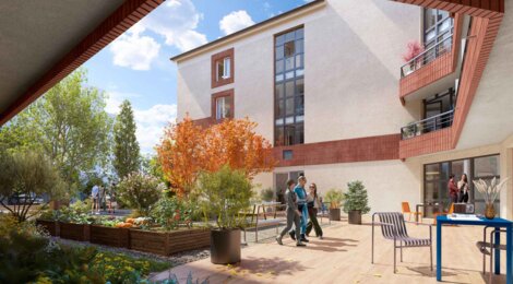 Programme immobilier neuf STUDENTLY TOULOUSE ST CYPRIEN - Toulouse, résidence étudiante LMNP à 900 m de l'ICAM et espaces communs (31000) - Référence : 15980