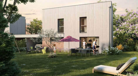 Programme immobilier neuf LA FABRIK - Tourcoing : Appartements studio–T5 et maisons T4 avec jardins, terrasses et parking proche du Parc Clemenceau et M2 (59200) - Référence : 14320