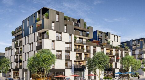 Programme immobilier neuf CARRE RABELAIS - Tours : Appartements studio–T4 avec terrasses, jardin paysager et proximité centre-ville (37000) - Référence : 14670