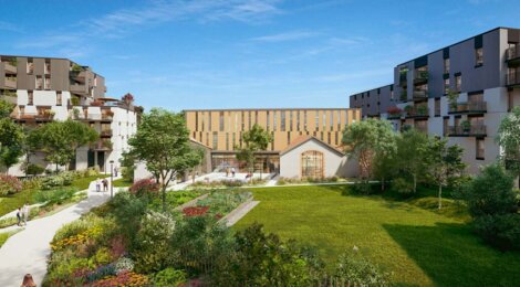 Programme immobilier neuf CARRE RABELAIS - Tours : Appartements studio–T4 avec terrasses, jardin paysager et proximité centre-ville (37000) - Référence : 14670