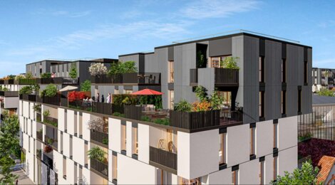 Programme immobilier neuf CARRE RABELAIS - Tours : Appartements studio–T4 avec terrasses, jardin paysager et proximité centre-ville (37000) - Référence : 14670