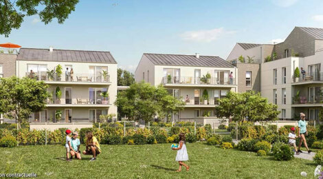 Programme immobilier neuf Patio Kipolis - Tours : Appartements studio–T5 avec terrasses, label BiodiverCity et proximité parc-jardin (37000) - Référence : 14508