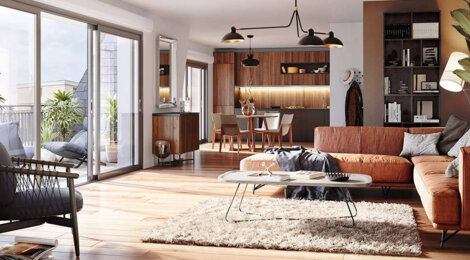 Programme immobilier neuf Parc Coty - Tours : Appartements T2–T4 avec terrasses, vues paysagères et proximité Place Coty (37000) - Référence : 17036