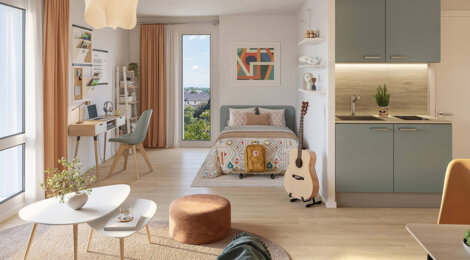 Programme immobilier neuf My Campus Anjou Renouveau - Trélazé résidence étudiante rénovée près des campus angevins (49800) - Référence : 17379