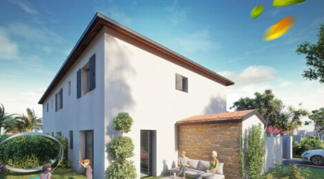 Programme immobilier neuf les arcades du rezil - Uchaud : 3 maisons neuves T4 en duplex proches de la Mairie (30620) - Référence : 11679