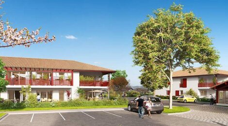 Programme immobilier neuf BAKÉA - Ustaritz : 40 appartements T2–T4 avec balcons, terrasses et jardins dans le quartier Arrauntz (64480) - Référence : 12023
