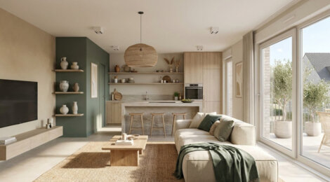 Programme immobilier neuf LES JARDINS DU FAUBOURG - Valenciennes : appartements et maisons neuves du 2 au 5 pièces en quartier calme (59300) - Référence : 15074