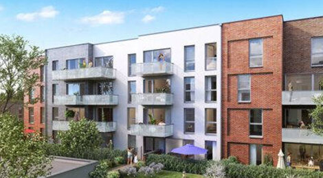 Programme immobilier neuf LE CLOS MACAREZ - Valenciennes : Appartements T2–T4 avec balcons, terrasses et prestations haut de gamme proche des transports (59300) - Référence : 14190