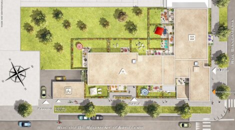 Programme immobilier neuf Le Commandeur - Vandoeuvre-lès-Nancy : 46 appartements T1–T3 en cœur de ville avec prestations complètes (54500) - Référence : 221