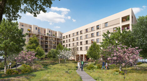 Programme immobilier neuf RenouVaulx - Vaulx-en-Velin : appartements neufs 2 à 5 pièces à 2 min du tram T9 et proche de Lyon (69120) - Référence : 15992