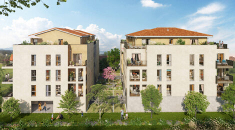 Programme immobilier neuf O'Village - Vaulx-en-Velin : appartements neufs du 2 au 4 pièces en quartier Village (69120) - Référence : 14887