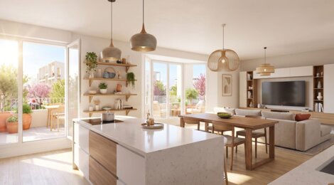 Programme immobilier neuf KOZY - Vaulx-en-Velin : appartements neufs du studio au 5 pièces proche du futur tramway T9 (69120) - Référence : 16022