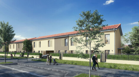 Programme immobilier neuf Les Villas Flora - Vaulx-en-Velin : Maisons T3–T5 avec jardins, garages sécurisés et Prêt à Taux Zéro dans le quartier pavillonnaire du Village-Nord (69120) - Référence : 6580