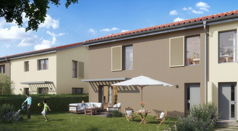 Programme immobilier neuf Les Villas Flora - Vaulx-en-Velin : Maisons T3–T5 avec jardins, garages sécurisés et Prêt à Taux Zéro dans le quartier pavillonnaire du Village-Nord (69120) - Référence : 6580