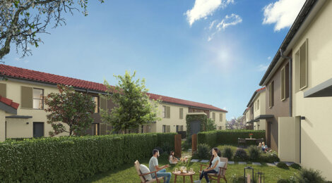 Programme immobilier neuf Les Villas Flora - Vaulx-en-Velin : Maisons T3–T5 avec jardins, garages sécurisés et Prêt à Taux Zéro dans le quartier pavillonnaire du Village-Nord (69120) - Référence : 6580