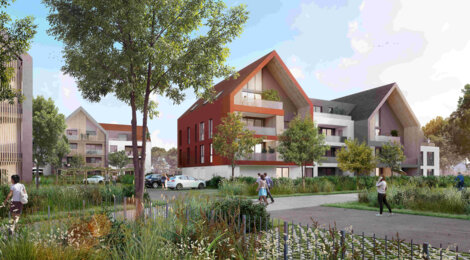 Programme immobilier neuf Square VendHome - Vendenheim : appartements neufs proche du Shopping Promenade, bord de canal et espaces verts (67550) - Référence : 12385