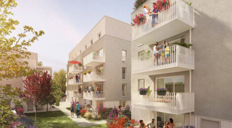 Programme immobilier neuf EN VUE - Vénissieux : appartements neufs du 2 au 4 pièces face au parc du Clos Layat (69200) - Référence : 15178