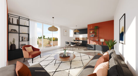 Programme immobilier neuf Patio Pressensé - Vénissieux : Appartements studio–T4 avec terrasses, jardin commun et proximité tramway T6 (69200) - Référence : 7039