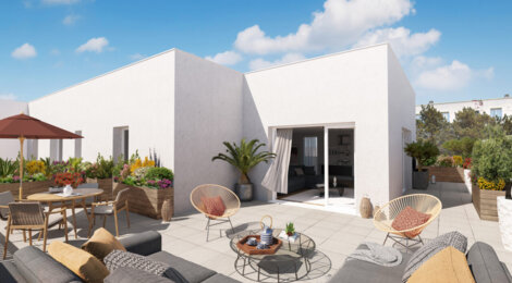 Programme immobilier neuf Patio Pressensé - Vénissieux : Appartements studio–T4 avec terrasses, jardin commun et proximité tramway T6 (69200) - Référence : 7039