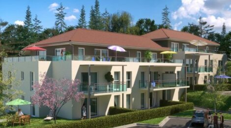Programme immobilier neuf  - Vers : 15 appartements T1–T4 avec vues sur les Monts du Jura et espaces extérieurs (46090) - Référence : 12413