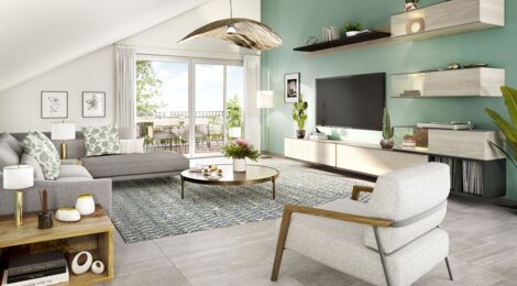 Programme immobilier neuf Prairies du Breuil - Vif : 32 appartements neufs du 2 au 4 pièces dans un parc de 6000 m² proche du centre (38450) - Référence : 15454
