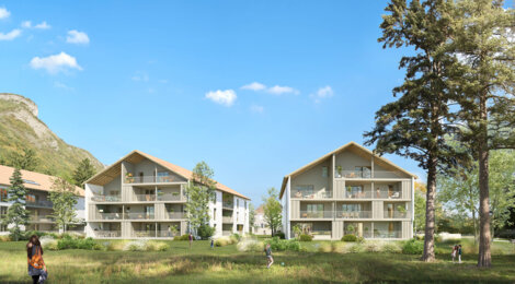 Programme immobilier neuf Prairies du Breuil - Vif : 32 appartements neufs du 2 au 4 pièces dans un parc de 6000 m² proche du centre (38450) - Référence : 15454