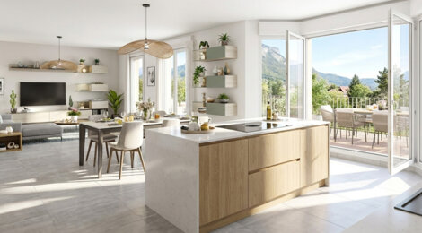 Programme immobilier neuf Prairies du Breuil - Vif : 32 appartements neufs du 2 au 4 pièces dans un parc de 6000 m² proche du centre (38450) - Référence : 15454