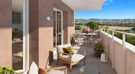 Programme immobilier neuf Osmose - Village-Neuf résidence avec cœur paysager en centre-ville (68128) - Référence : 17322