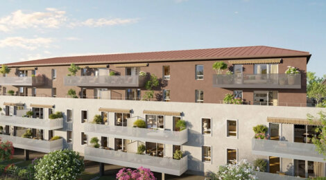 Programme immobilier neuf Osmose - Village-Neuf résidence avec cœur paysager en centre-ville (68128) - Référence : 17322