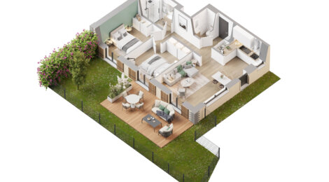 Programme immobilier neuf L’ECRIN DE VILLAZ - Villaz réhabilitation panorama sur le Parmelan (74370) - Référence : 9137